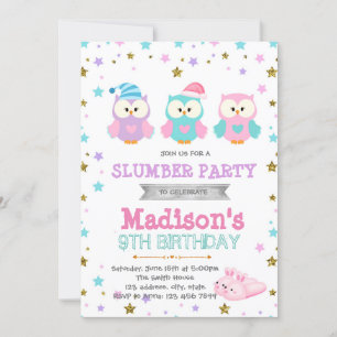 verjaardagsuitnodiging voor slaperigheid kaart