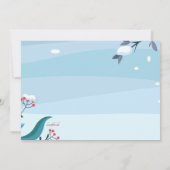 Verjaardagsuitnodiging voor smeltende sneeuw kaart (Achterkant)