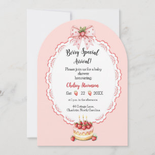 Verjaardagsuitnodiging voor Strawberry Shortcake B Kaart
