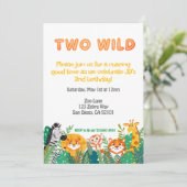 Verjaardagsuitnodiging voor twee wilde jongens kaart (Staand voorkant)