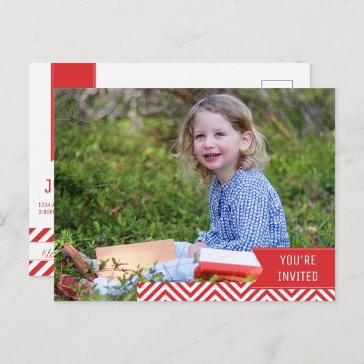 Verjaardagsuitnodiging voor Upsherin Uitnodiging Briefkaart (Voorkant / Achterkant)