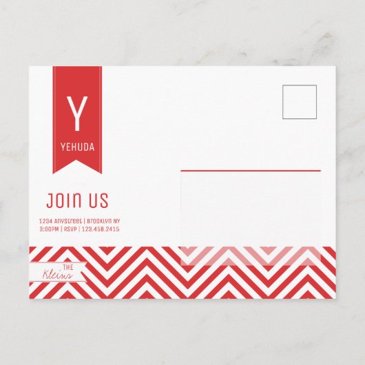 Verjaardagsuitnodiging voor Upsherin Uitnodiging Briefkaart (Achterkant)