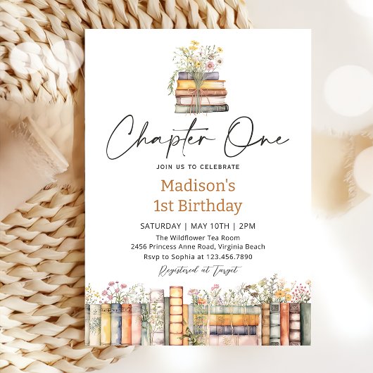 Verjaardagsuitnodiging voor verhalenboek kaart