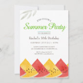 Verjaardagsuitnodiging voor verse watermeloen kaart (Voorkant)