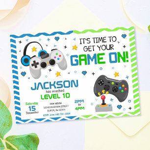 Verjaardagsuitnodiging voor videogames Gamerfees Kaart