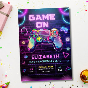 Verjaardagsuitnodiging voor videogames, Neon Gamer