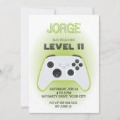 verjaardagsuitnodiging voor videospelletjes kaart (Voorkant)