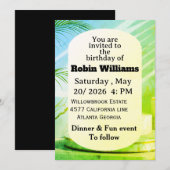 verjaardagsuitnodiging voor volwassenen kaart (Voorkant / Achterkant)