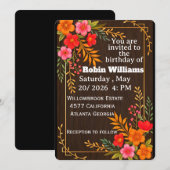 verjaardagsuitnodiging voor volwassenen kaart (Voorkant / Achterkant)