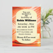 verjaardagsuitnodiging voor volwassenen kaart (Staand voorkant)