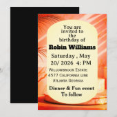 verjaardagsuitnodiging voor volwassenen kaart (Voorkant / Achterkant)