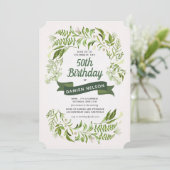 Verjaardagsuitnodiging voor volwassenen Milestone  Kaart (Staand voorkant)