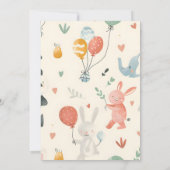 Verjaardagsuitnodiging voor vrienden van wilde die kaart (Achterkant)