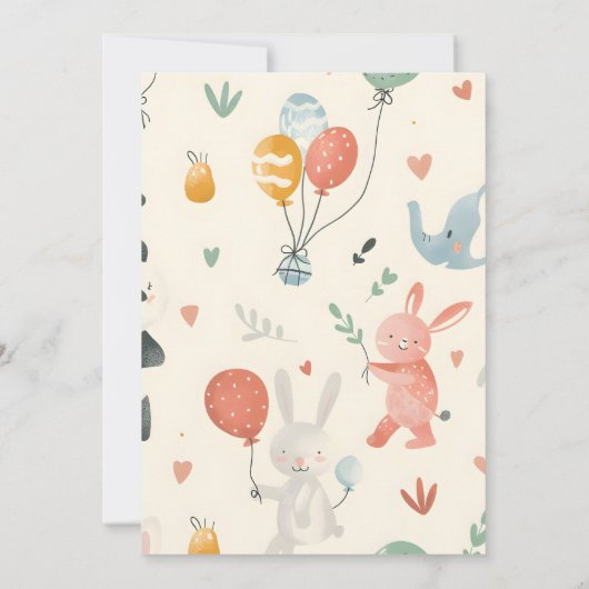 Verjaardagsuitnodiging voor vrienden van wilde die kaart (Achterkant)