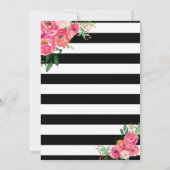 Verjaardagsuitnodiging voor vrouwen roze en zwart kaart (Achterkant)