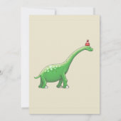 Verjaardagsuitnodiging voor Walter de Dinosaurus Kaart (Achterkant)