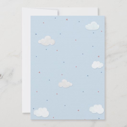 Verjaardagsuitnodiging voor waterverf piloot en vl kaart (Achterkant)