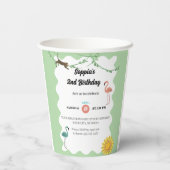 Verjaardagsuitnodiging voor wild Oerwoud Papieren Bekers (Achterkant)