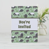 Verjaardagsuitnodiging voor wilde tapirs (Staand voorkant)