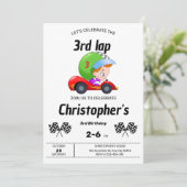 Verjaardagsuitnodiging voor Zooming Racer Kaart (Staand voorkant)