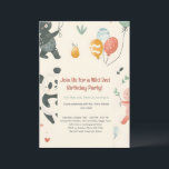 Verjaardagsuitnodiging Wild Animal Friends Kaart<br><div class="desc">Vier de speciale dag van uw kleine met deze charmante, dier-thema verjaardagsuitnodiging! Met een speels ontwerp met malse, kleurrijke dieren zoals een panda en andere junglewezens, samen met vrolijke ballonnen en feestelijke elementen. Perfect voor een 2e verjaardagsfeestje vol plezier, deze uitnodiging nodigt gasten uit om mee te doen aan het...</div>