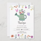 Verjaardagsuitnodiging wilde bloem Meisje Tuin Blo Kaart (Voorkant)