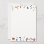 Verjaardagsuitnodiging wilde bloem Meisje Tuin Blo Kaart (Achterkant)