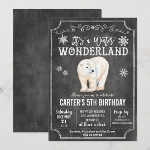 VERJAARDAGSUITNODIGING WINTER WONDERLAND - ELKE LE KAART