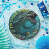 Verjaardagsuitnodiging Zee Monster Fantasie Papieren Bordje (Feest)