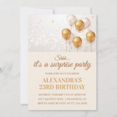 Verjaardagsuitnodigingen 23 goud surprise kaart (Voorkant)