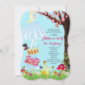 Verjaardagsuitnodigingen Alice in Wonderland Kaart (Voorkant)