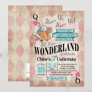Verjaardagsuitnodigingen Alice in Wonderland Kaart