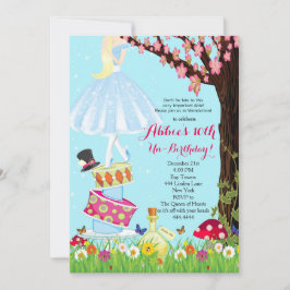 Verjaardagsuitnodigingen Alice in Wonderland Kaart