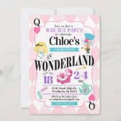 Verjaardagsuitnodigingen Alice in Wonderland Kaart (Voorkant)