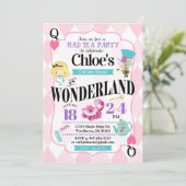 Verjaardagsuitnodigingen Alice in Wonderland Kaart (Staand voorkant)