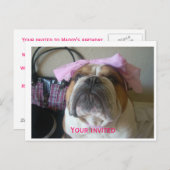 Verjaardagsuitnodigingen briefkaarten (Voorkant / Achterkant)