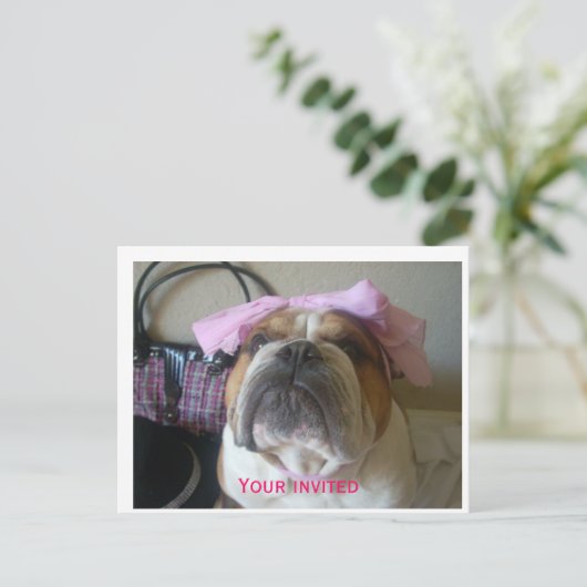 Verjaardagsuitnodigingen briefkaarten (Staand voorkant)