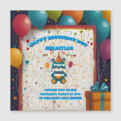 Verjaardagsuitnodigingen feesttijden Briefkaarten (Voorkant)