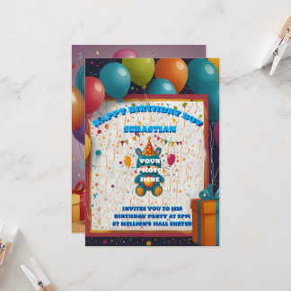 Verjaardagsuitnodigingen feesttijden en adres kaart