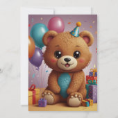 Verjaardagsuitnodigingen feesttijden en adres kaart (Achterkant)