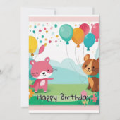 Verjaardagsuitnodigingen Kaart (Voorkant)