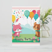 Verjaardagsuitnodigingen Kaart (Staand voorkant)