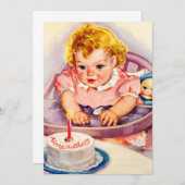  verjaardagsuitnodigingen kaart (Voorkant / Achterkant)