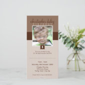 VERJAARDAGSUITNODIGINGEN MET FOTO :: leuke vierkan (Staand voorkant)