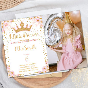 Verjaardagsuitnodigingen van de kroonprinses met f kaart