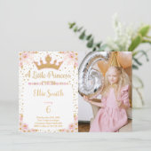 Verjaardagsuitnodigingen van de kroonprinses met f kaart (Staand voorkant)