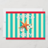 Verjaardagsuitnodigingen voor Beach Party Kaart (Achterkant)