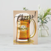 Verjaardagsuitnodigingen voor bier kaart (Staand voorkant)