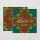 Verjaardagsuitnodigingen voor Eastern Green Goddes Kaart (Voorkant / Achterkant)