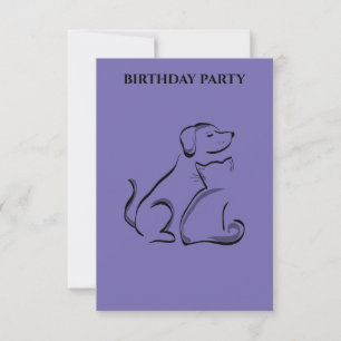 "VERJAARDAGSUITNODIGINGEN VOOR HOND & KAT PERSONAL